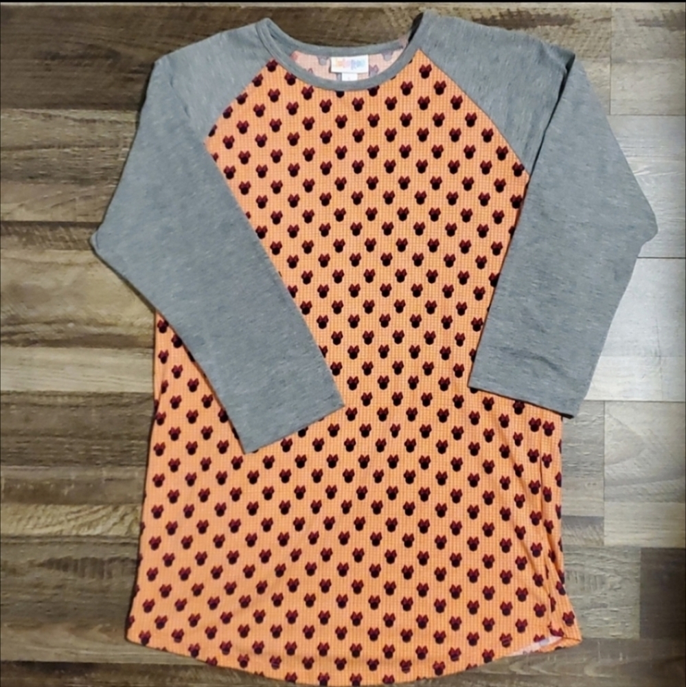LuLaRoe Randy Disney Minnie Mouse Long Sleeve Shirt Woman's Size Small